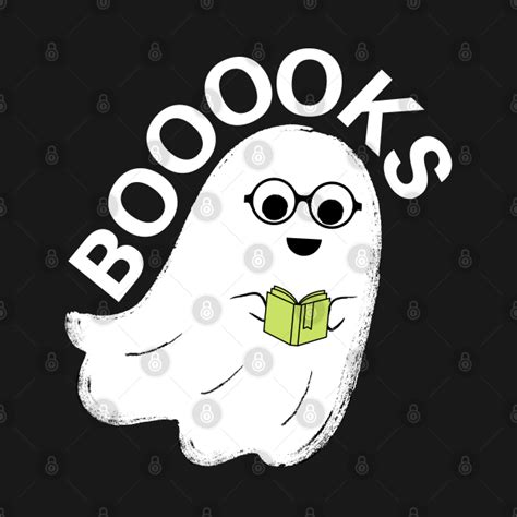 Booooks Halloween Librarian Ghost Reading Book Librarian Kids T