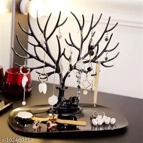Antique Birds Tree Plastic Stand Jewelry Display Necklace Earring