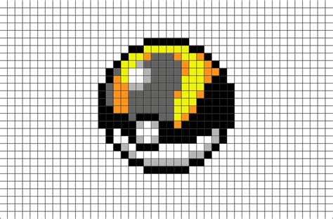 Ultra Ball Pixel Art Pixel Art Pokemon Pixel Art Minecraft Pixel Art