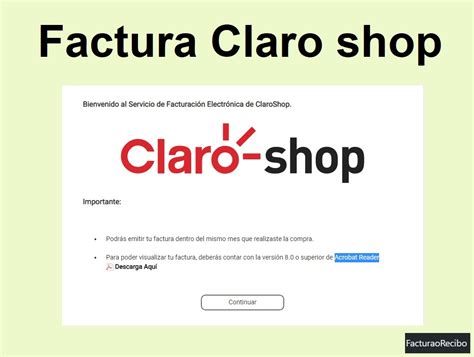 Factura Claro Shop