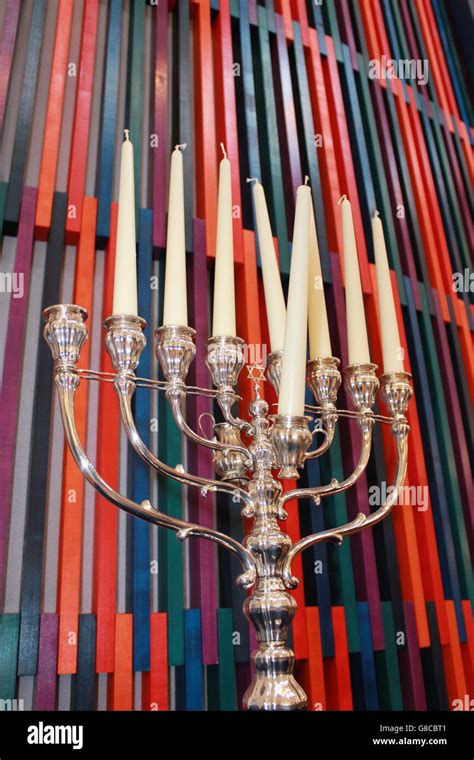 Chanukia Menorah Synagogue Celebration Chanukah Festival Judaism