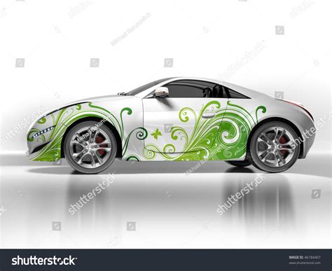 Before wrapping any vehicle, the vinyl wrap technician will carefully inspect the vehicle's surface. Environment-Friendly Car. My Own Car Design. Not Associated With Any Brand. Stock Photo 46184407 ...