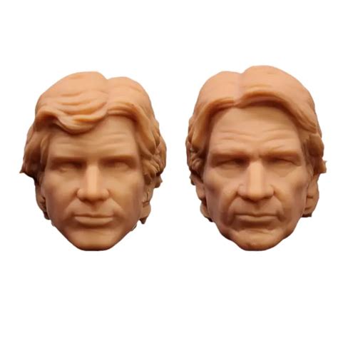 Sw D Printed Custom Star Wars Harrison Ford Han Solo Head Sculpt