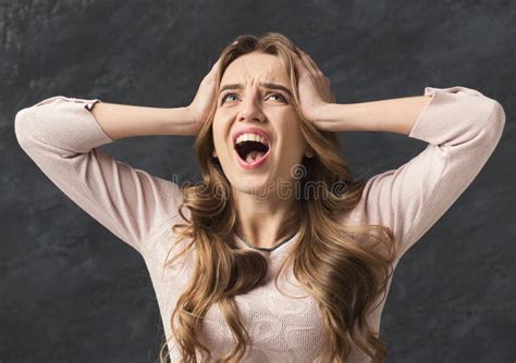 Emotional Woman Crying And Screaming Stock Image Image Of Failure
