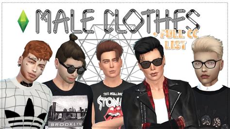 Pack Roupas Masculinas Male Clothes Full Cc List The Sims 4