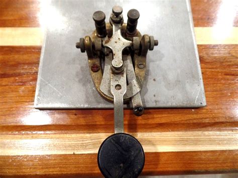 Antique Telegraph Morse Code Key And Sounder Marked Menominee Ebay