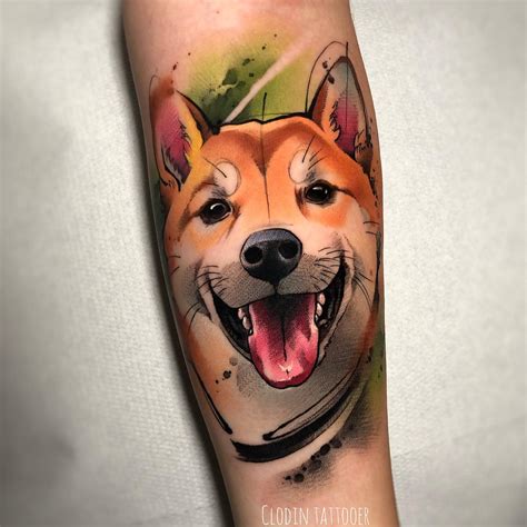 Neo Traditional Dog Tattoo