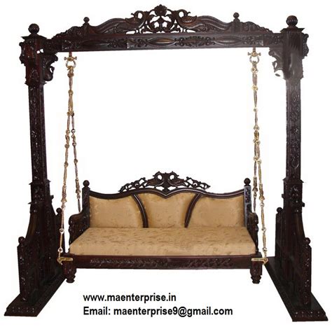 Indian Tradtional Wooden Carved Swing1
