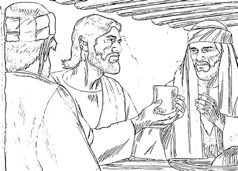 Maundy Thursday Detailed Color Page Clip Art Library