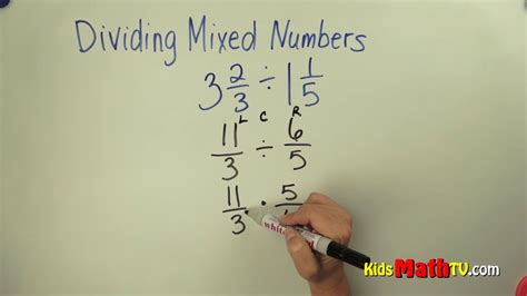 Learn How To Divide Two Mixed Numbers Math Video Youtube