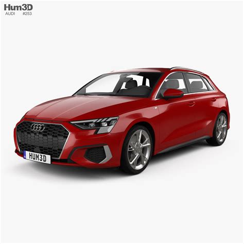 3d Model Of Audi A3 S Line Sportback 2020 Based On A Real Object
