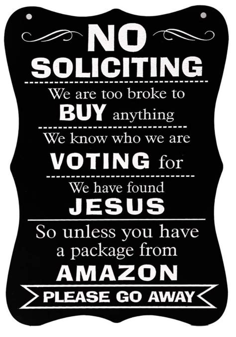 Funny No Soliciting Sign Printable