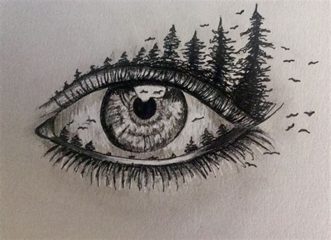 Natures Eye Pen And Pencil 5x7 Art