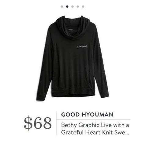 Stitch Fix Good Hyouman Bethy Graphic Live With A Grateful Heart Knit