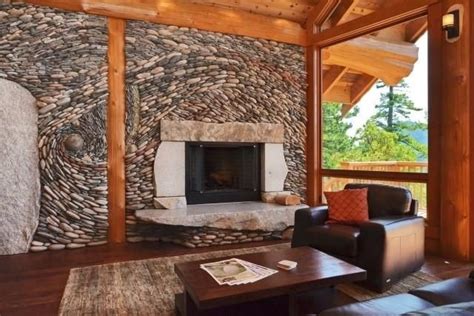 Pin By Cheral Kennedy On Pebbles Half Stone Fireplace