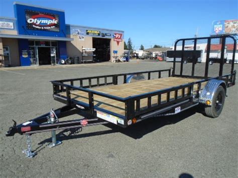 2023 Pj 7x14 With Side Mount Atv Ramps Utility Trailer Olympic