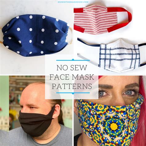 Diy No Sew Face Mask Patterns Mum In The Madhouse