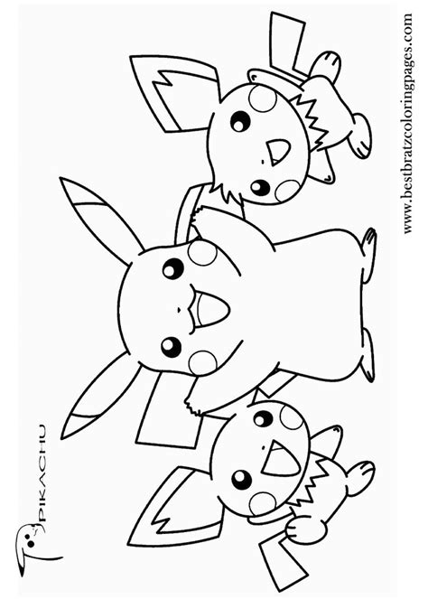 Pikachu With Hat Coloring Page