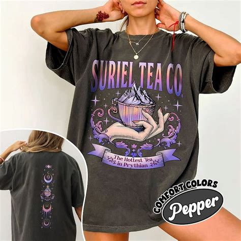 Suriel Tea Co Comfort Color Shirt A Court Of Thorns And Roses Bookish Booktok Shirt Sided