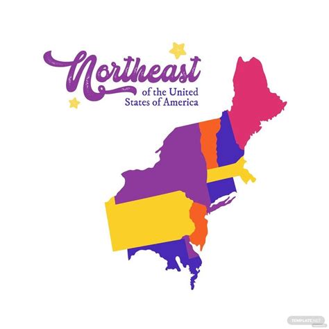 Northeast Us Map Vector In Svg Eps Illustrator  Png Download