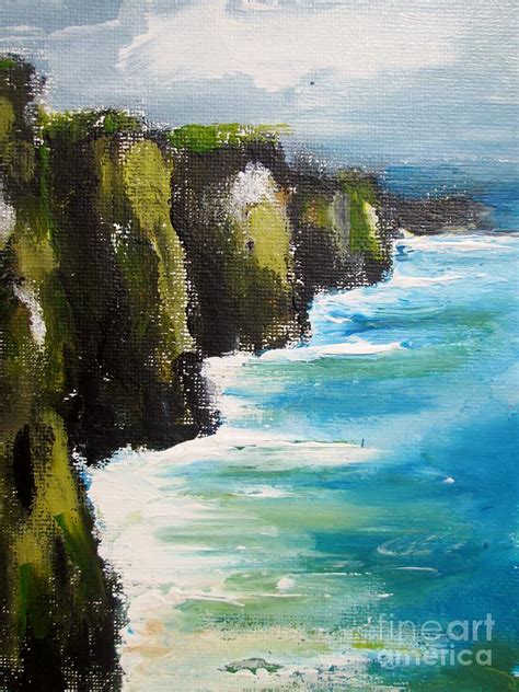 Cliffs Of Moher Paintings Painting By Mary Cahalan Lee Aka Pixi