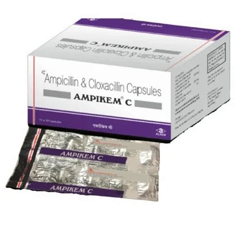 Ampicillin And Cloxacillin Capsules 500 Mg Packaging Size 10x20 At Rs