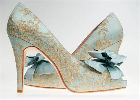 Creative Tiffany Blue Wedding Shoes Uses Silk Material Combined