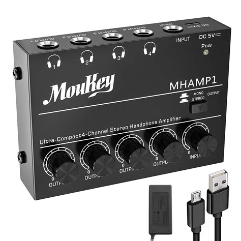 Buy Moukey Headphone Amplifier Channels Metal Stereo Audio