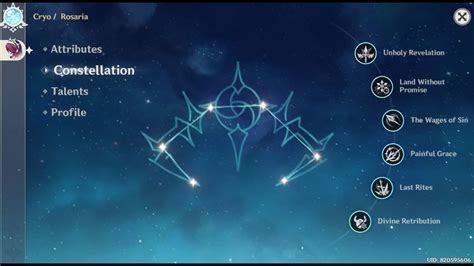 Rosaria All Six 6 Constellations Unlocked Genshin Impact Youtube