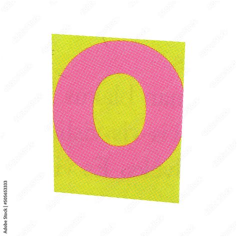 Letter O Magazine Cut Out Font Ransom Letter Isolated Collage