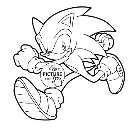 Sonic Runs Coloring Pages For Kids Printable Free Coloing
