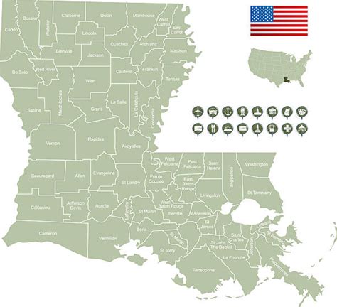 Mapa De Nueva Orleans Louisiana Estados Unidos Banco De Fotos E