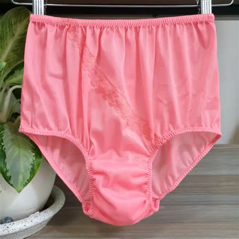 vintage sheer nylon panties peach pink bikini granny brief size 6 7 hip 35 40 18 15 picclick