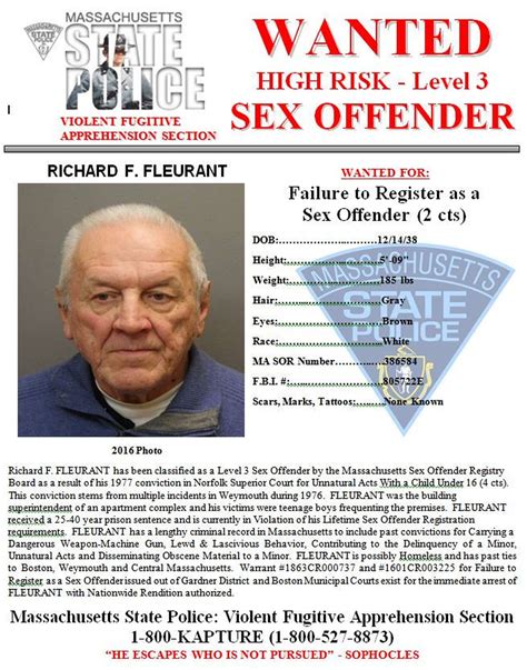 Massachusetts State Police Apprehend Wanted Sex Offender In Trailer
