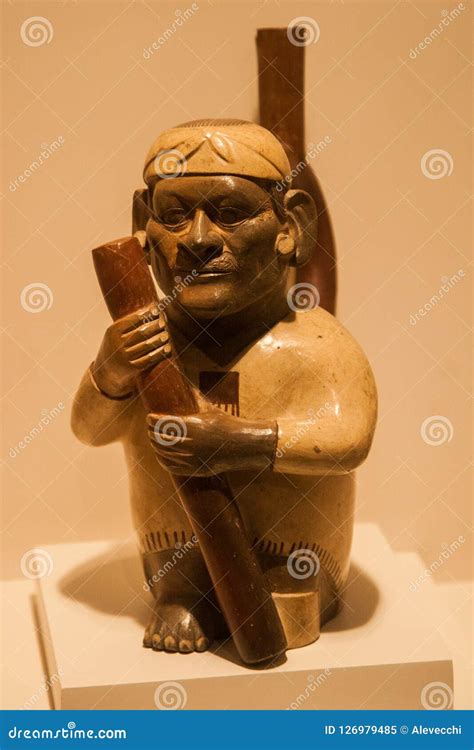 Ancient Inca Monk Statue On A Pedestal Editorial Image Image Of