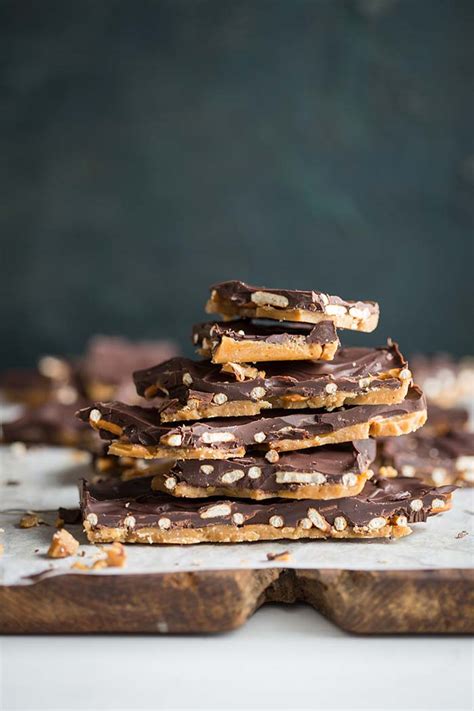 Toffee Salted Pretzel And Chocolate Bark Recipe Drizzle And Dip
