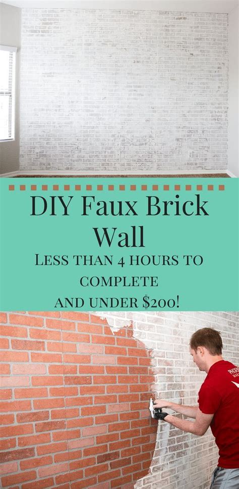 Diy Faux Brick Wall Easy Faux Brick Wall Using Brick Paneling Diy