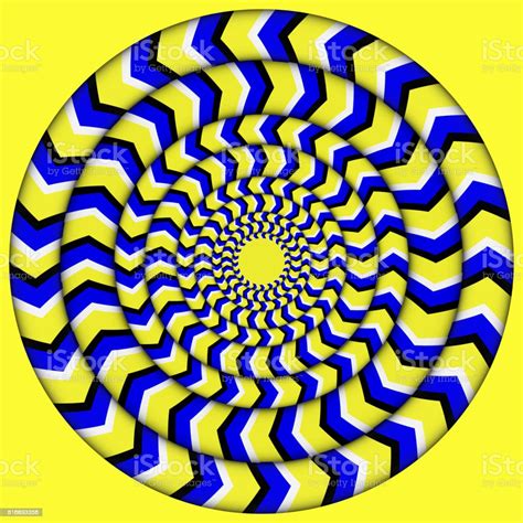 Hypnotic Of Rotation Perpetual Rotation Illusion Background With Bright