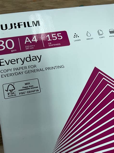 Fujifilm Everyday A4 80gsm Hobbies And Toys Stationery And Craft