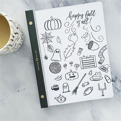 Inspiration For Fall Doodles To Include In Your Bullet Journal Archer
