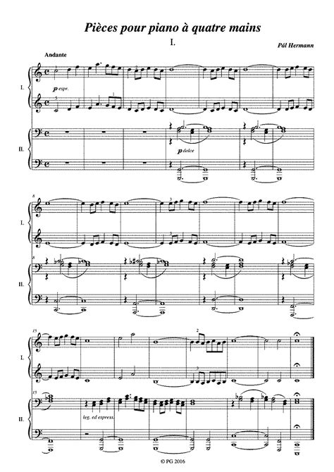 Pièces Pour Piano à Quatre Mains Hermann Pál Imslp
