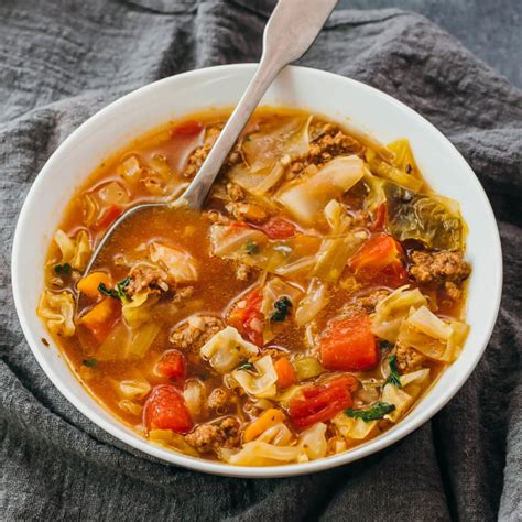 Keto Cabbage Soup With Ground Beef Savory Tooth