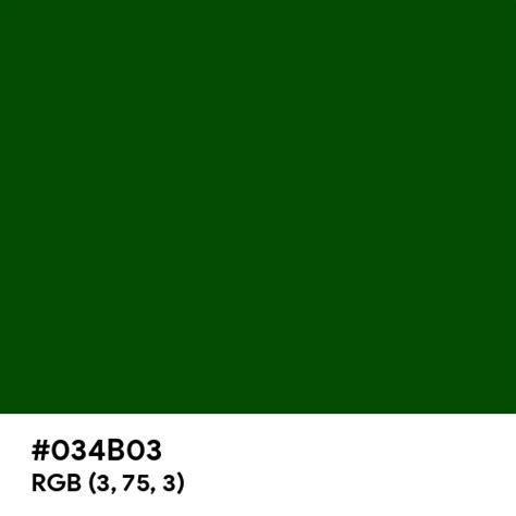 Deep Green Color Hex Code Is 034b03