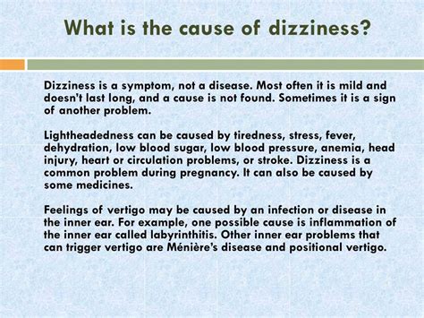 Ppt Dizziness Powerpoint Presentation Free Download Id7945740