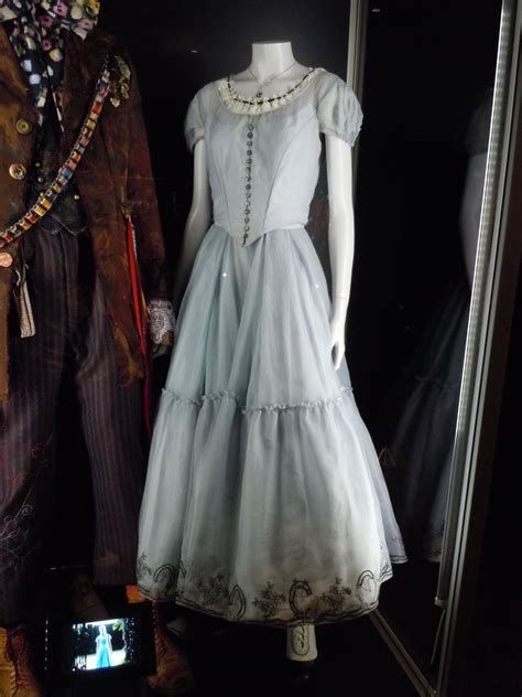 Blue Silk Alice In Wonderland Dress Detail Alice In Wonderland