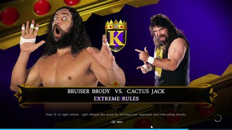 Wwe K Bruiser Brody Vs Cactus Jack Youtube