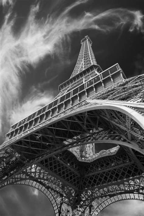 Eiffel Tower Print Black And White Photo Paris Photography