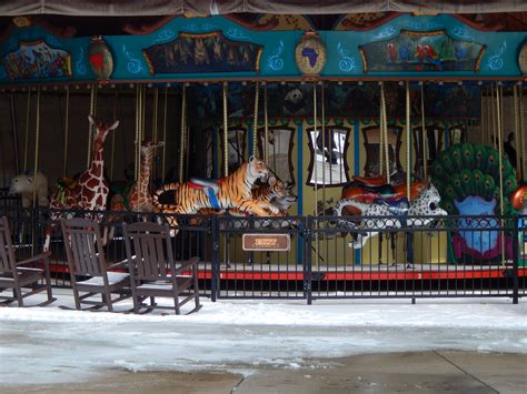 The Carousel Waits For Spring At The Akron Ohio Zoo Carousel