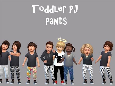 Designed Toddlers Pj Shortspants Found In Tsr Category Sims 4 Toddler