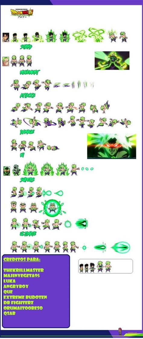 Dbs Broly Sprite Sheet By Orumaitoobeso On